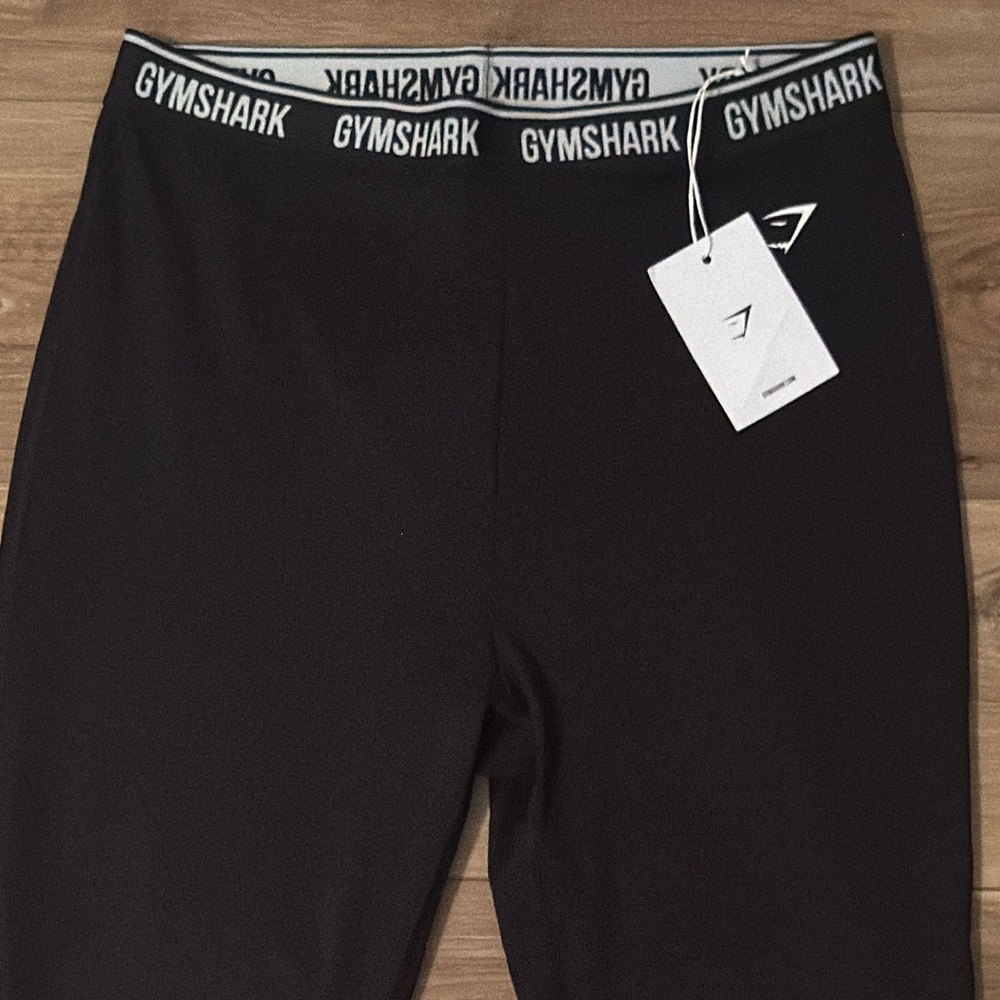 NWT GYM-SHARK EVERYDAY GYMSHARK WAISTBAND LEGGINGS - BLACK - Picture 6 of 7